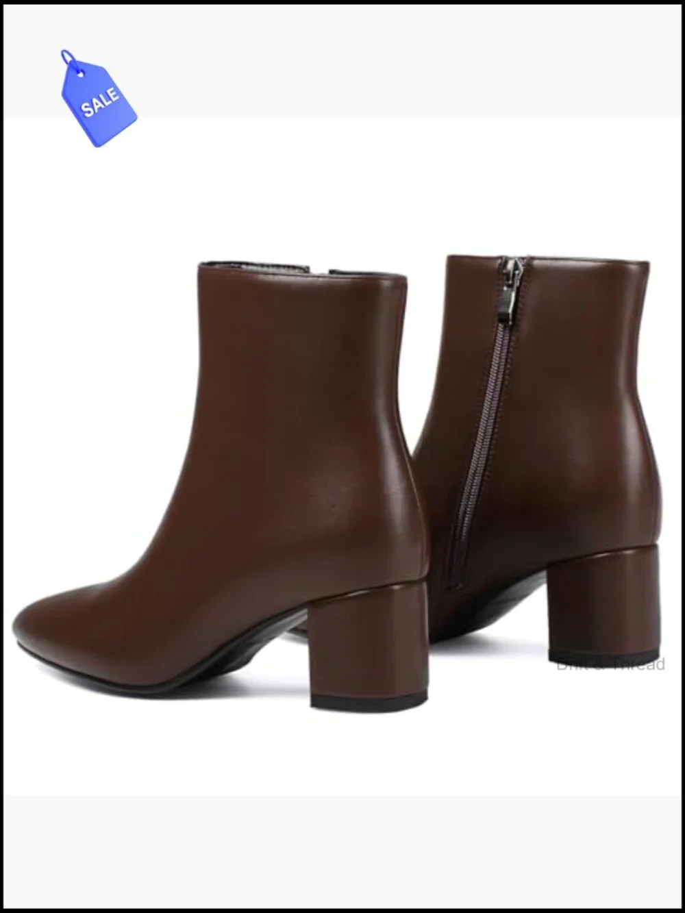 Wide Fit Pointed Toe Ankle Booties with Block Heel Women's Chunky Low Heel Boot